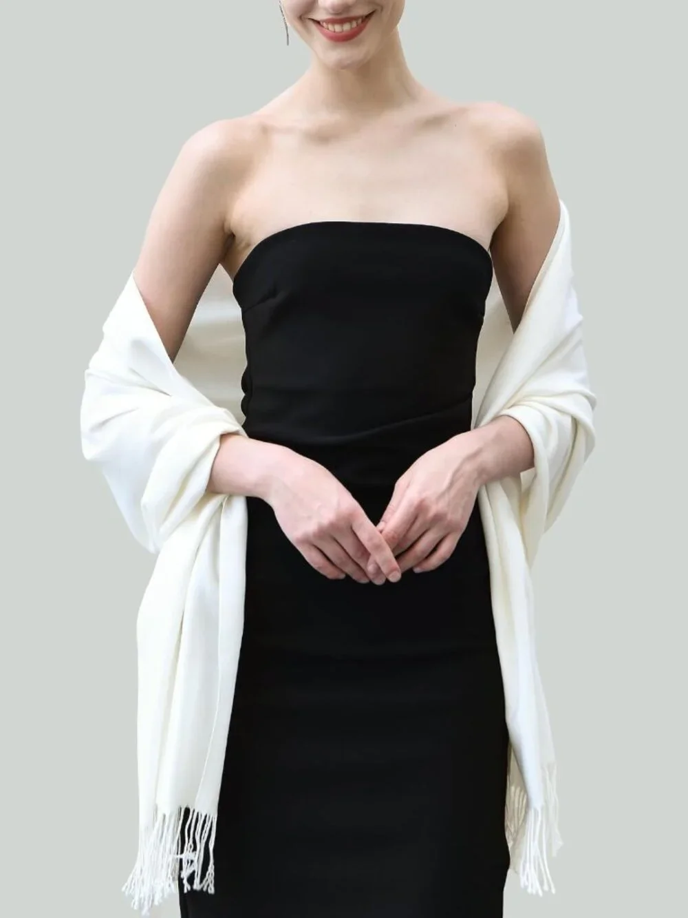 Cozy Cashmere Feel Shawl Wrap Blanket Scarf - Perfect for Weddings & Events